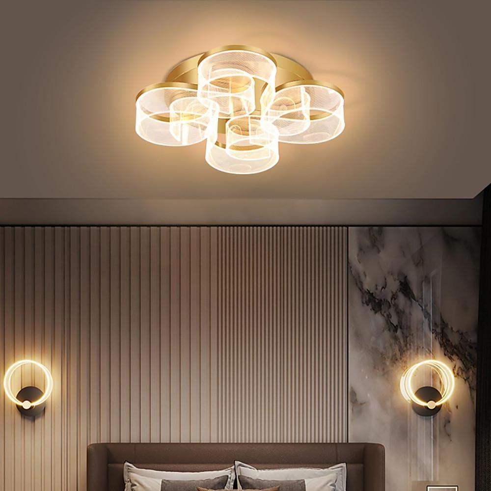 16'' LED 8-Light 5-Light 4-Light Unique Design Flush Mount Lights Nordic Style LED Metal Acrylic Crystal Flush Mounts Semi Flush Mounts-dazuma