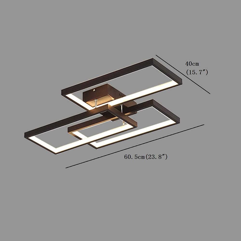 24'' LED 1-Light New Design Flush Mount Lights Modern LED Metal Silica gel Geometrical Ceiling Lights-dazuma