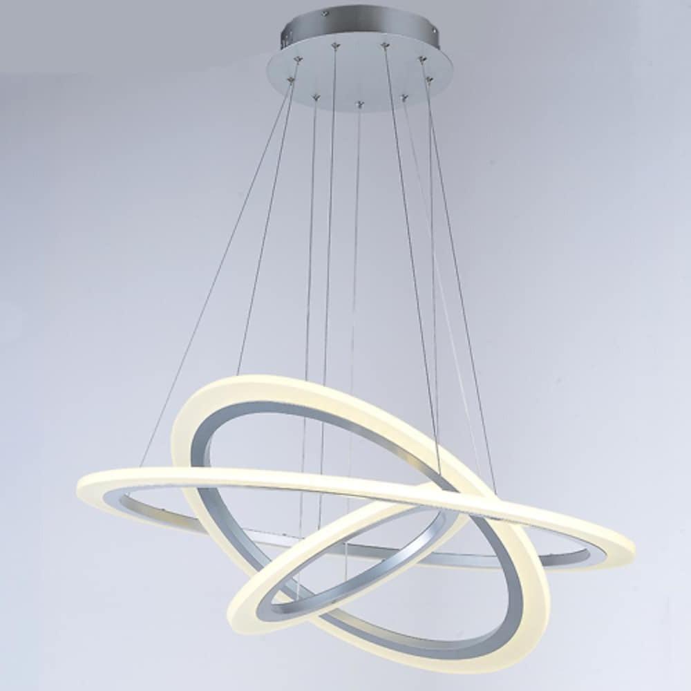 3 - Ring Modern Mid Century Chandelier