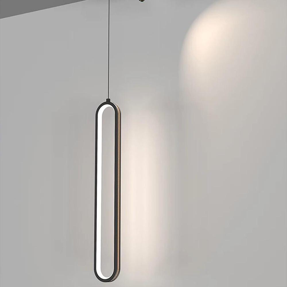 Elongated Modern Pendant Light Shades Metal Acrylic Pendant Lighting