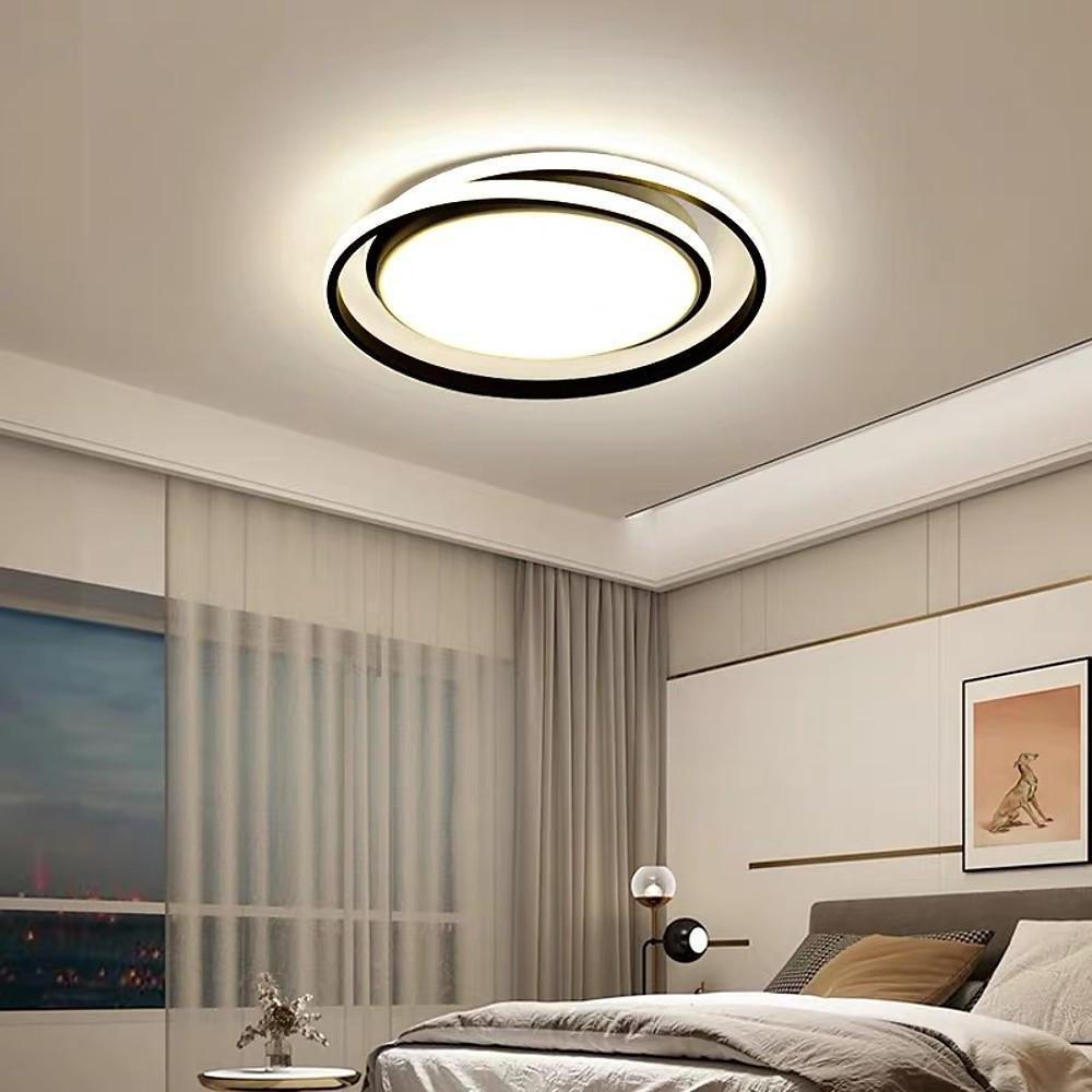 18'' LED 1-Light Lantern Desgin Flush Mount Lights Metal Acrylic Lantern Design-dazuma
