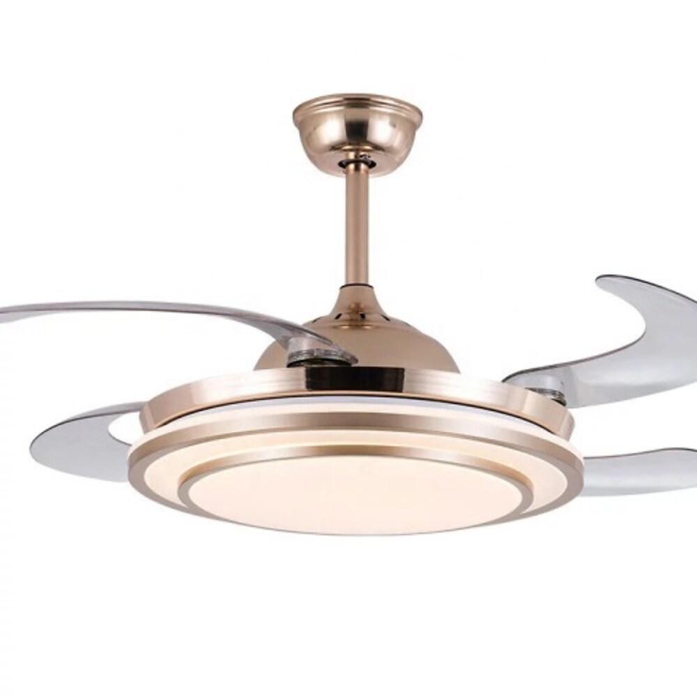 19'' LED 1-Light Single Design Ceiling Fan ABS Acrylic Metal Minimalist Modern Style Classic Style Ceiling Fan Lights-dazuma