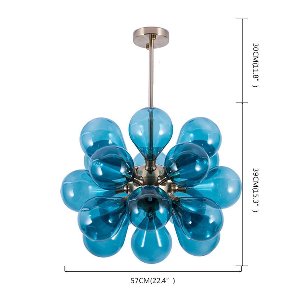 15'' LED 18 Bulbs New Design Creative Chandelier Nature Inspired Retro Metal Glass Novelty Geometrical Globe Design-dazuma