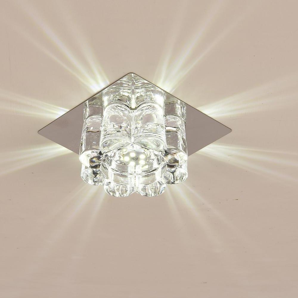 4'' LED 1-Light Geometric Shapes Flush Mount Lights Modern LED Metal Crystal Flush Mounts Semi Flush Mounts-dazuma
