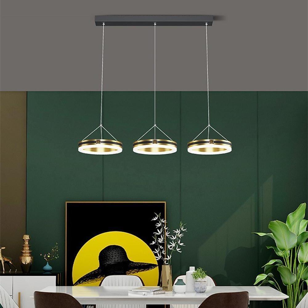 8'' LED 3-Light Single Design Chandelier Modern LED Metal Acrylic Stylish Modern Style Artistic Style Island Lights-dazuma