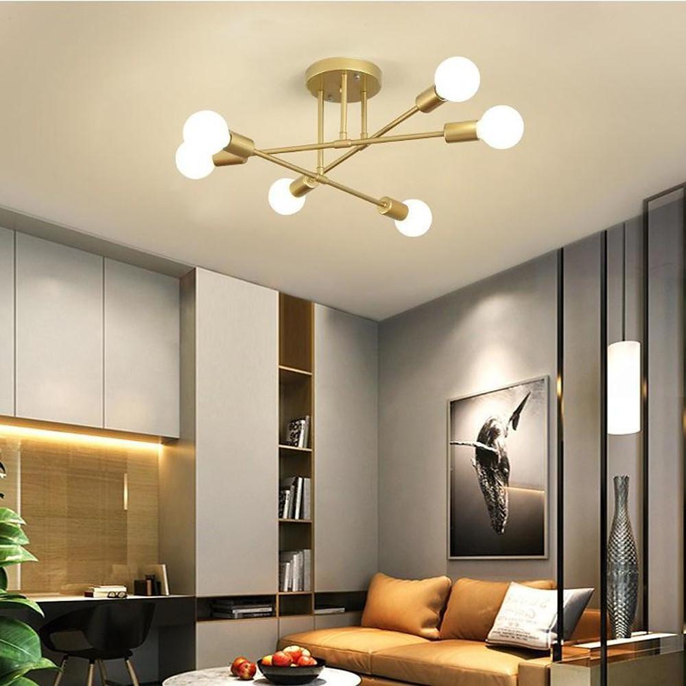 28'' LED 6-Light New Design Chandelier Modern LED Metal Novelty Ceiling Lights-dazuma