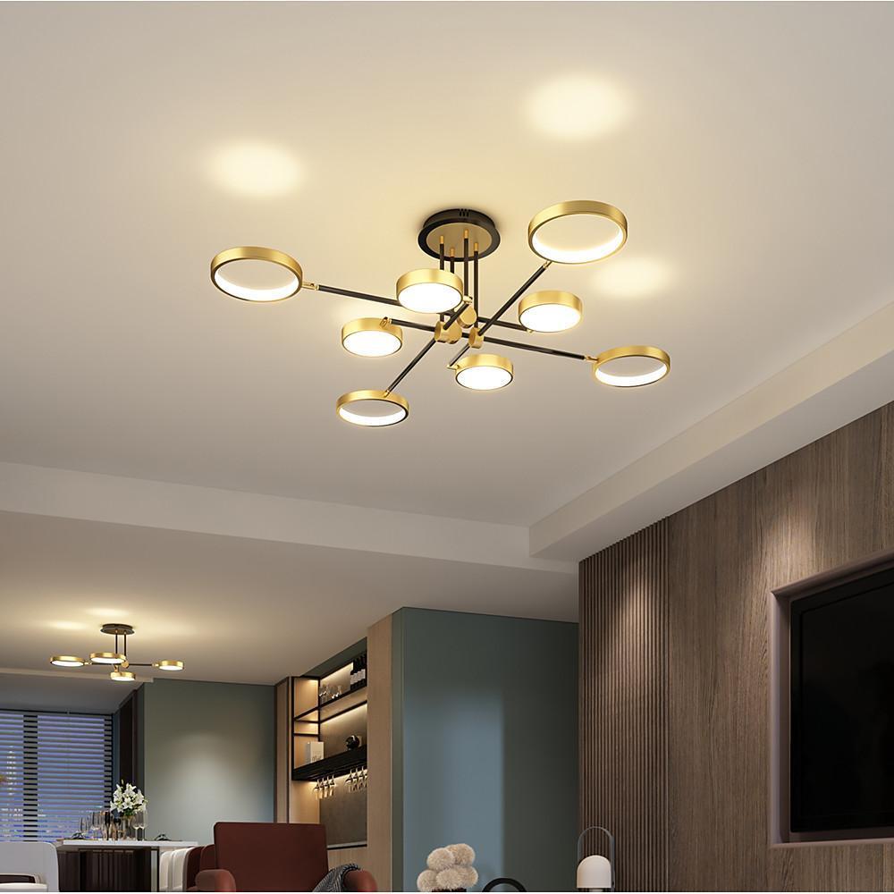 Circular 8 - light Design LED Nordic Flush Mount Ceiling Light Chandeliers