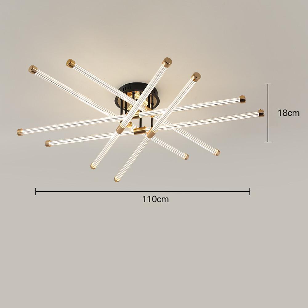 35'' LED 8-Light 6-Light 12 Bulbs Geometric Shapes Flush Mount Lights Nordic Style LED Acrylic Metal Flush Mounts Semi Flush Mounts