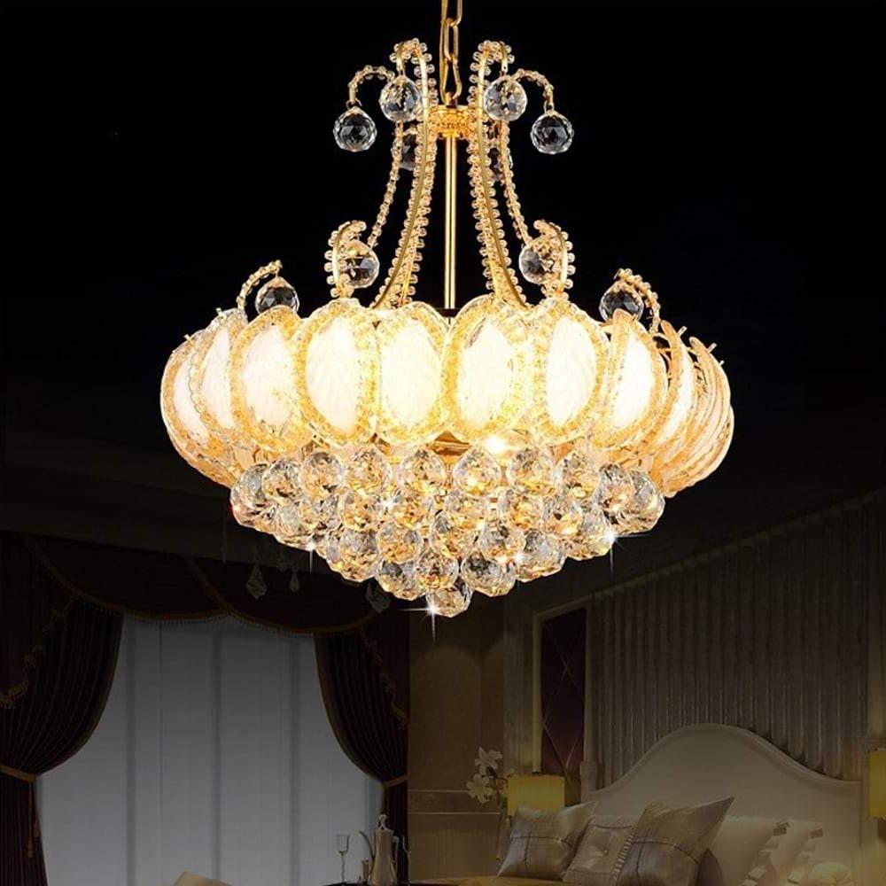 8 - light Modern Gold/Silver Vintage Crystal Chandeliers For Living Room