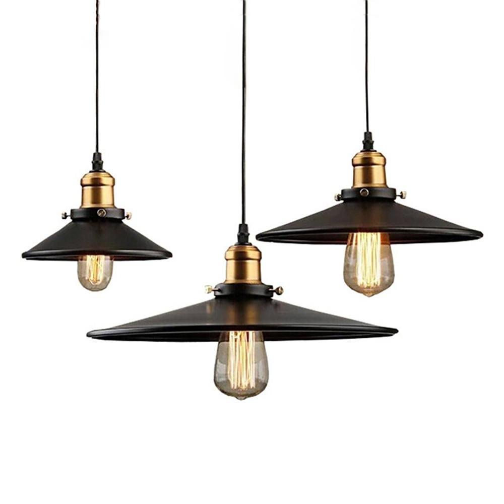 9'' Incandescent LED 1-Light Single Design Pendant Light Nordic Style Traditional Classic Metal Island Lights-dazuma