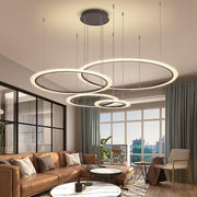 LED 4 - Rings Geometric Shapes Pendant Light Floating Ring Living Room Ceiling Lights