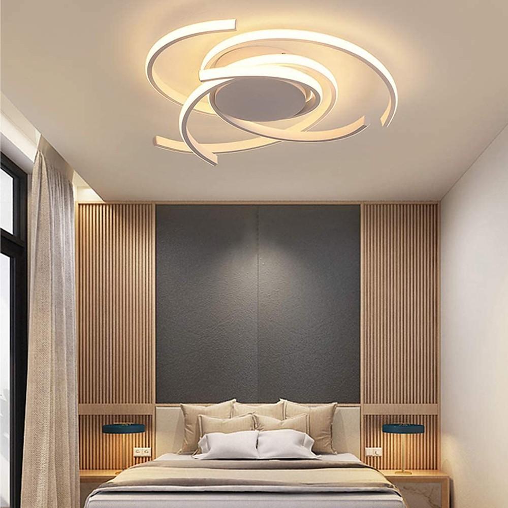 22'' LED 1-Light Flush Mount Lights LED Artistic Aluminum Silica gel Geometrical Dimmable Ceiling Lights-dazuma