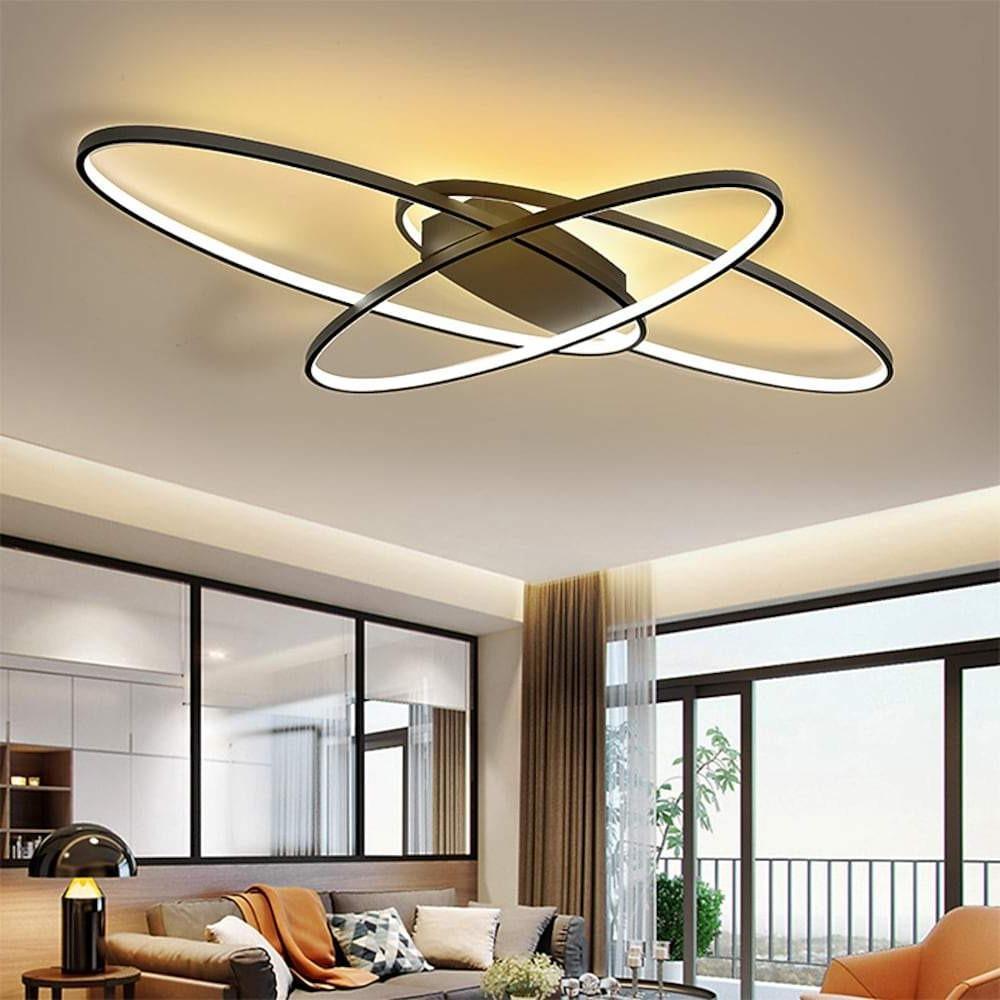 36'' LED 3-Light LED New Design Flush Mount Lights Modern LED Metal PVC Linear Ceiling Lights-dazuma