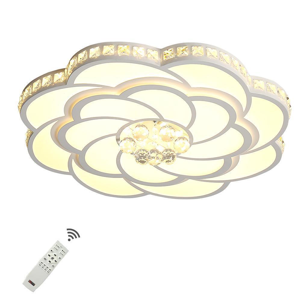 Flower Swirl Metal Novelty LED Flush Mount Ceiling Light for Bedroom