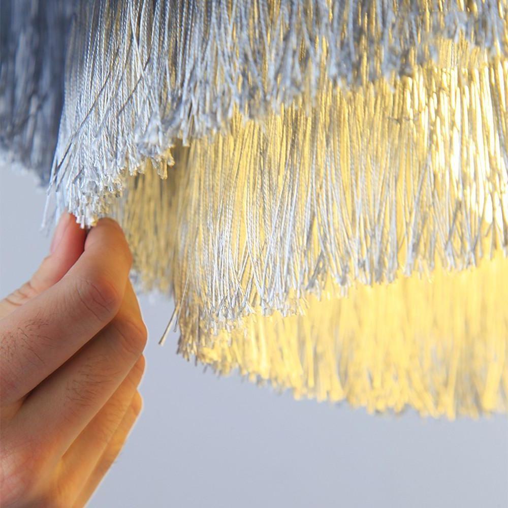 17'' LED 1-Light Single Design Pendant Light Traditional Classic Contemporary Metal Fabric Mini Basic Pendant Lights