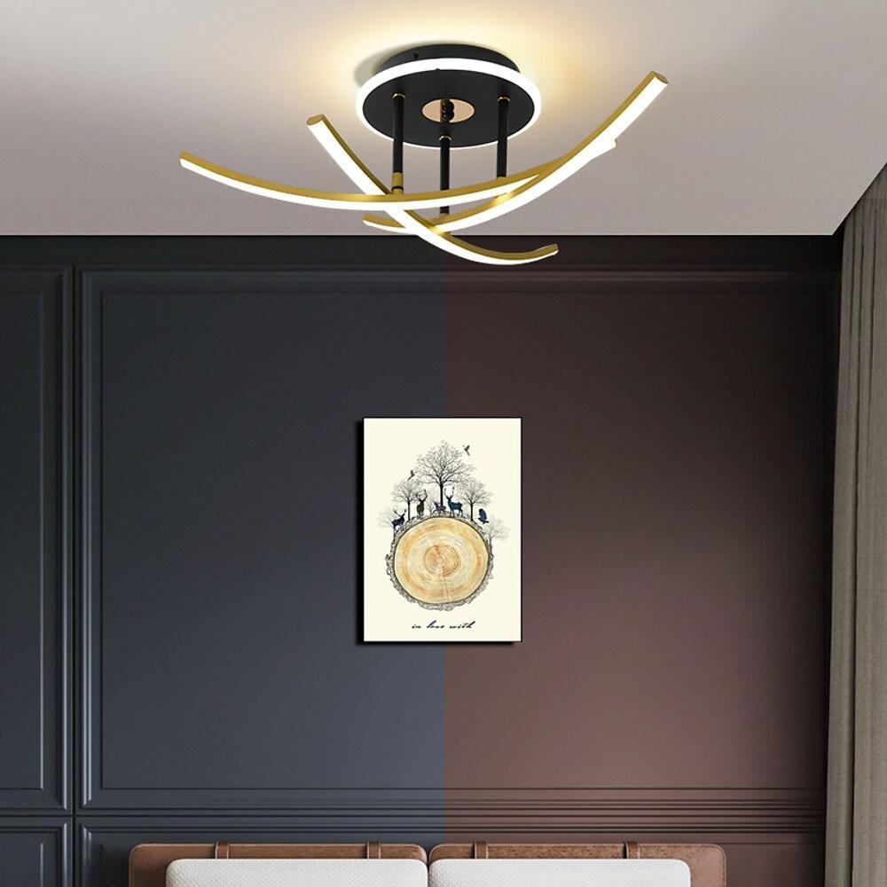 42'' Dual LED 9-Light 6-Light 3-Light Geometric Shapes Sputnik Design Flush Mount Lights Nordic Style Artistic Metal Silica gel Stylish Artistic Style Minimalist Dimmable Ceiling Lights-dazuma