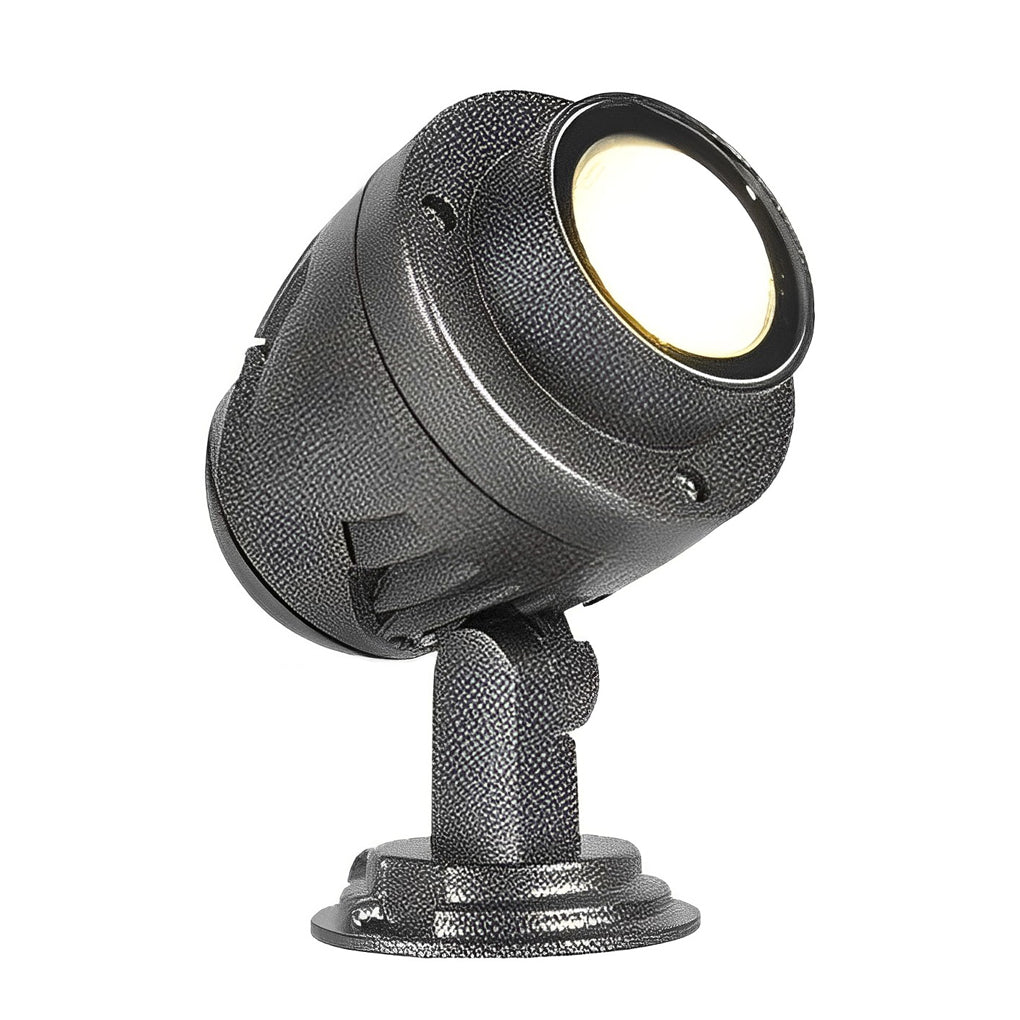 LED landscape spotlight standalone product view with angled beam direction.
