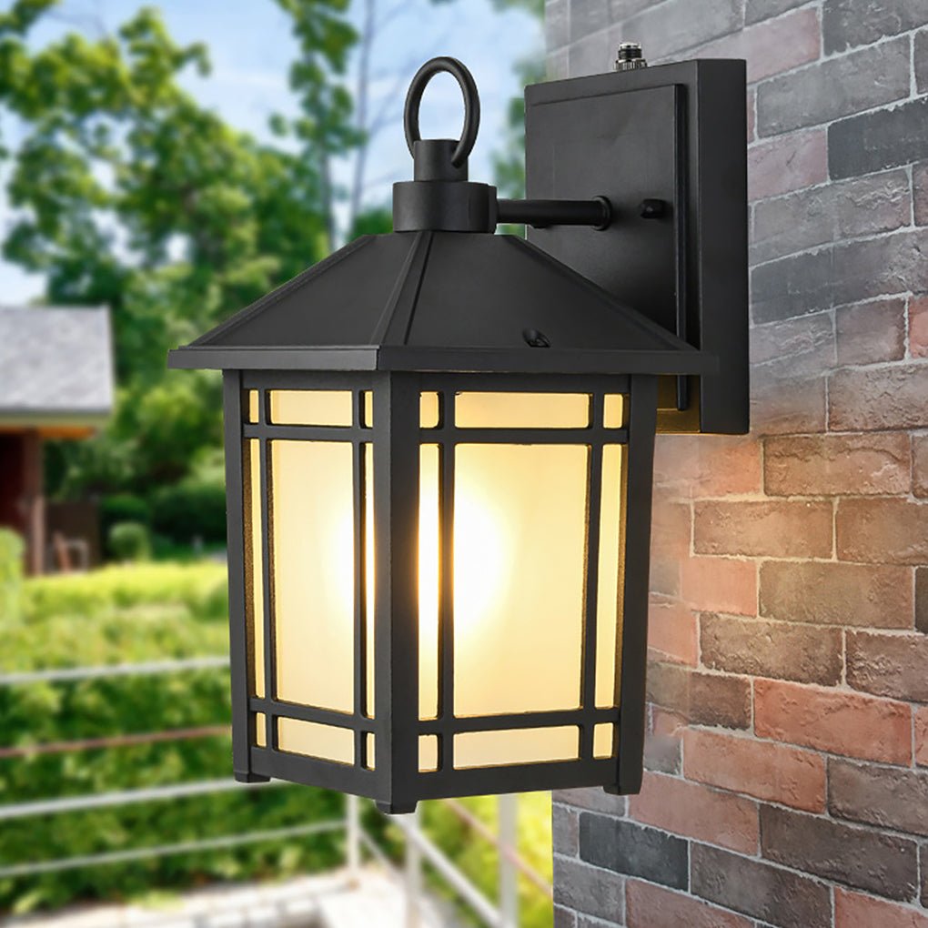 LED Outdoor Induction Exterior Wall Light Waterproof Wall Light with Light Sensing - Dazuma