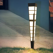 Modern Stainless Steel Outdoor Post Light with Imitation Marble Shade