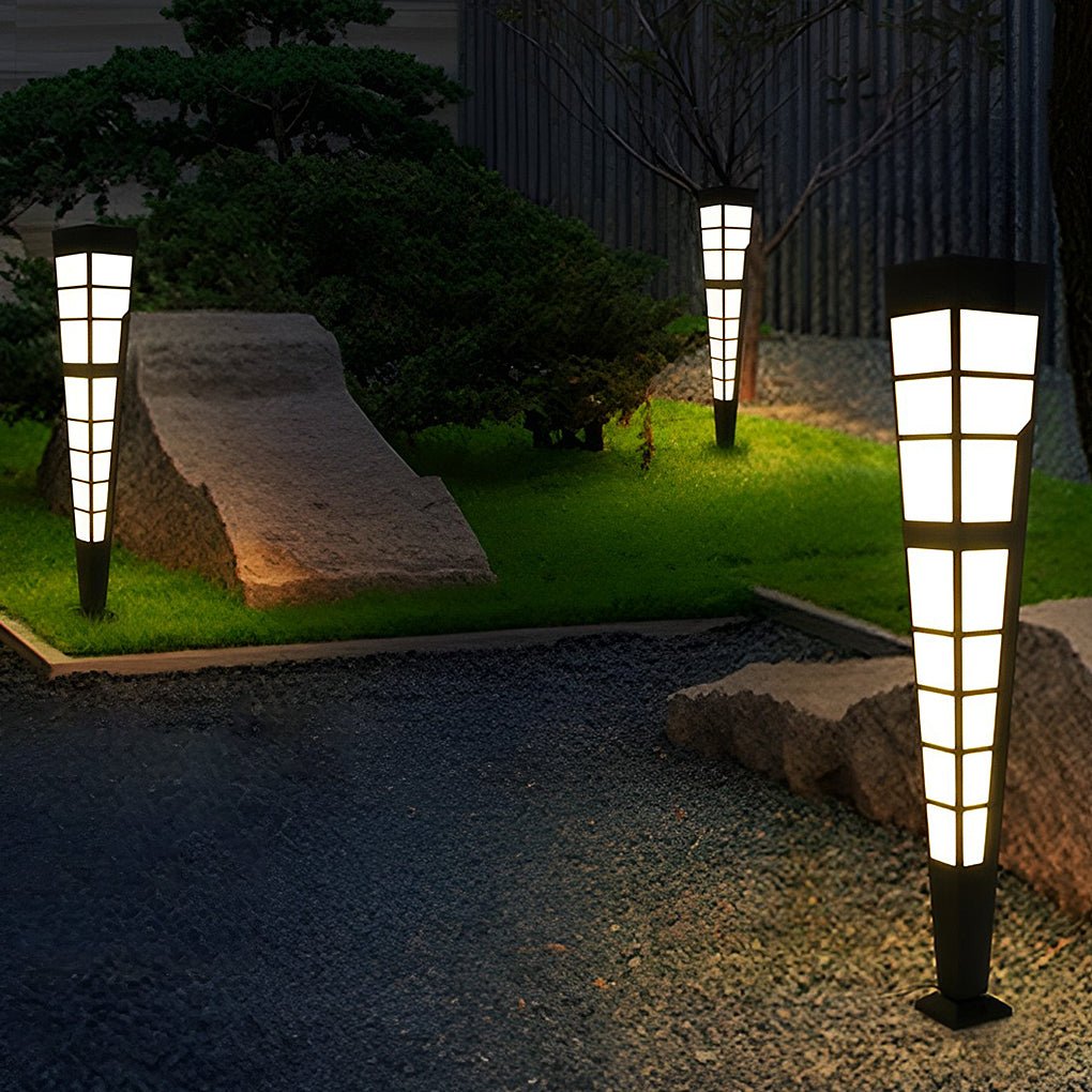 Modern Stainless Steel Outdoor Post Light with Imitation Marble Shade