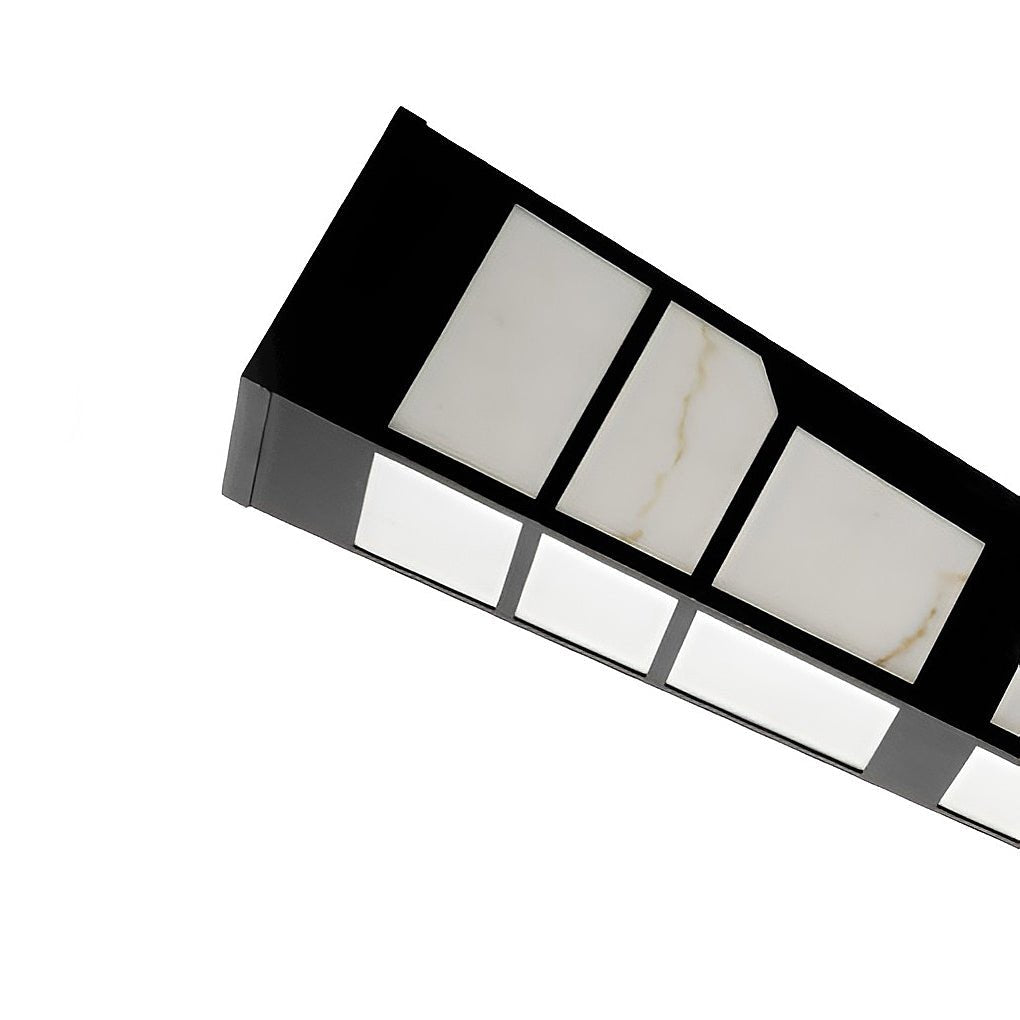 Modern Stainless Steel Outdoor Post Light with Imitation Marble Shade