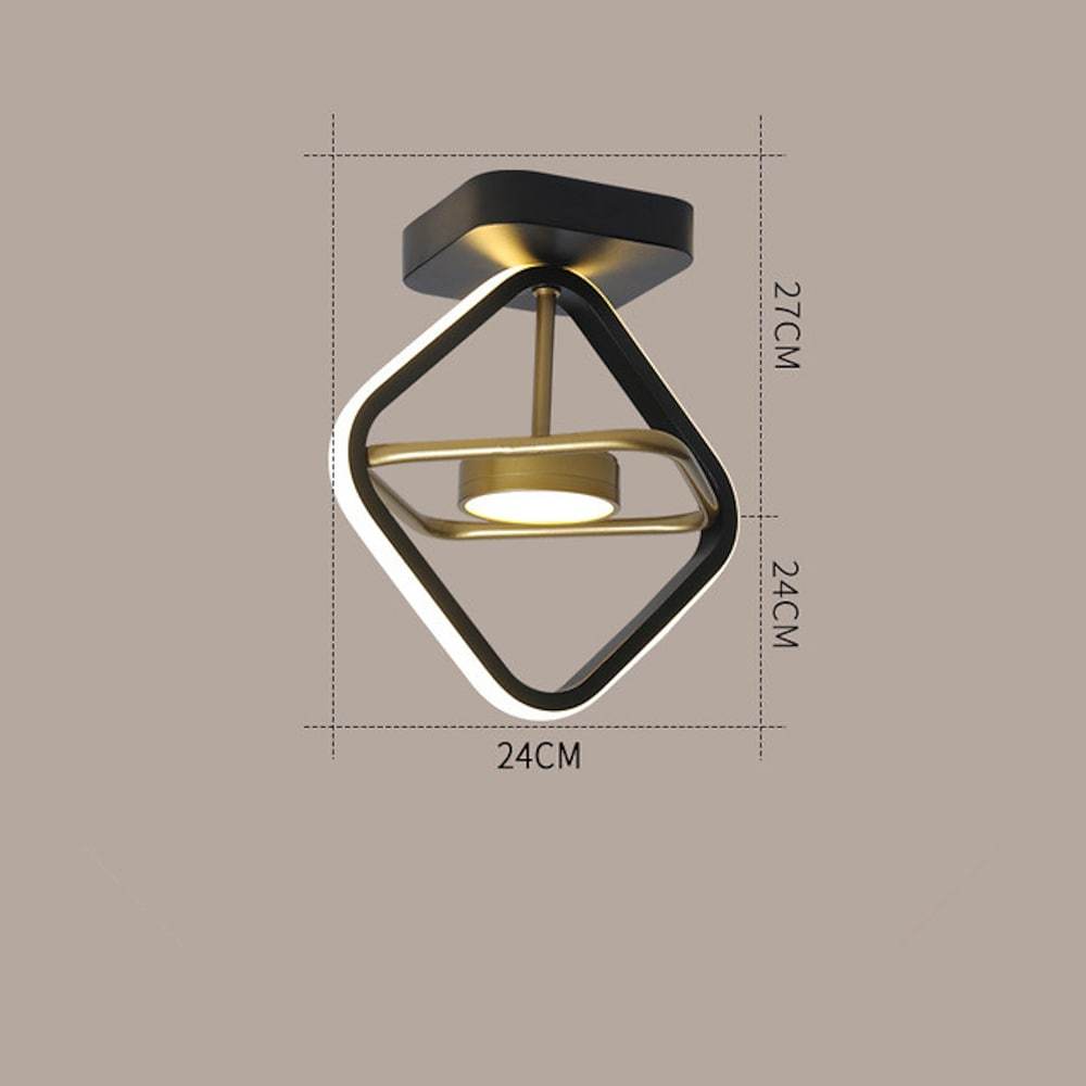 9'' LED 1-Light Geometric Shapes Dimmable Flush Mount Lights Modern LED Metal Acrylic Ceiling Lights