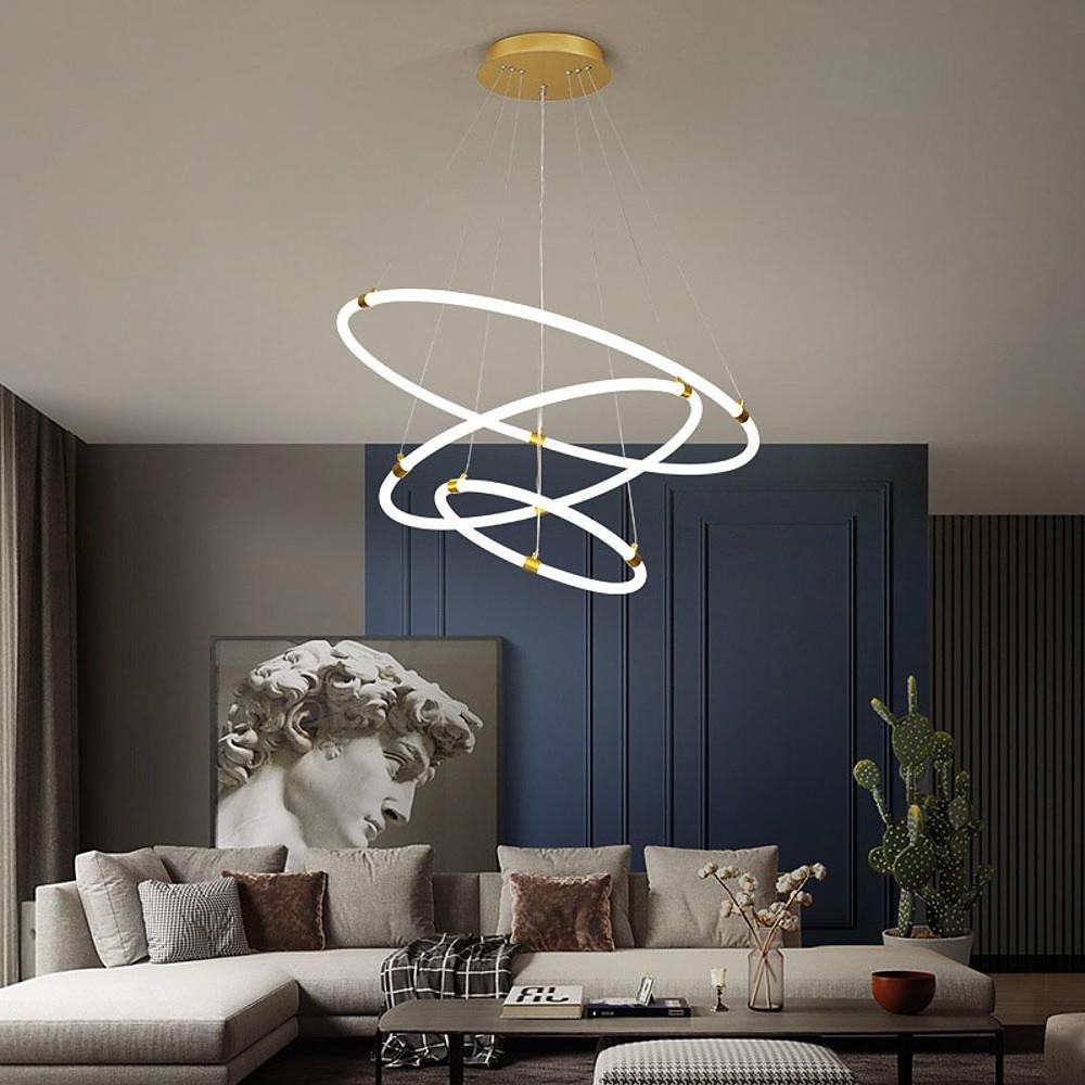 Surround Circle LED Chandelier: 2/3 - Light, 4000K, Acrylic