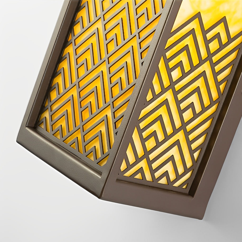 Lightbox wall lamp dimensions, front view with size specifications.