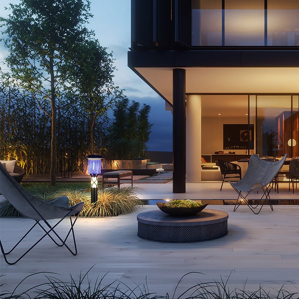 Dual - Function Solar LED Mosquito Lamp Waterproof Outdoor Landscape Light