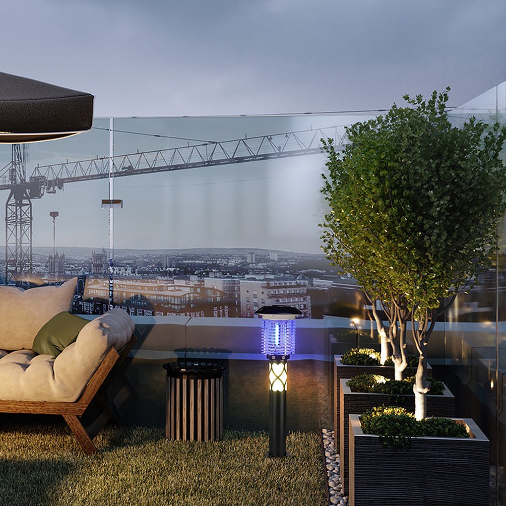 Dual - Function Solar LED Mosquito Lamp Waterproof Outdoor Landscape Light