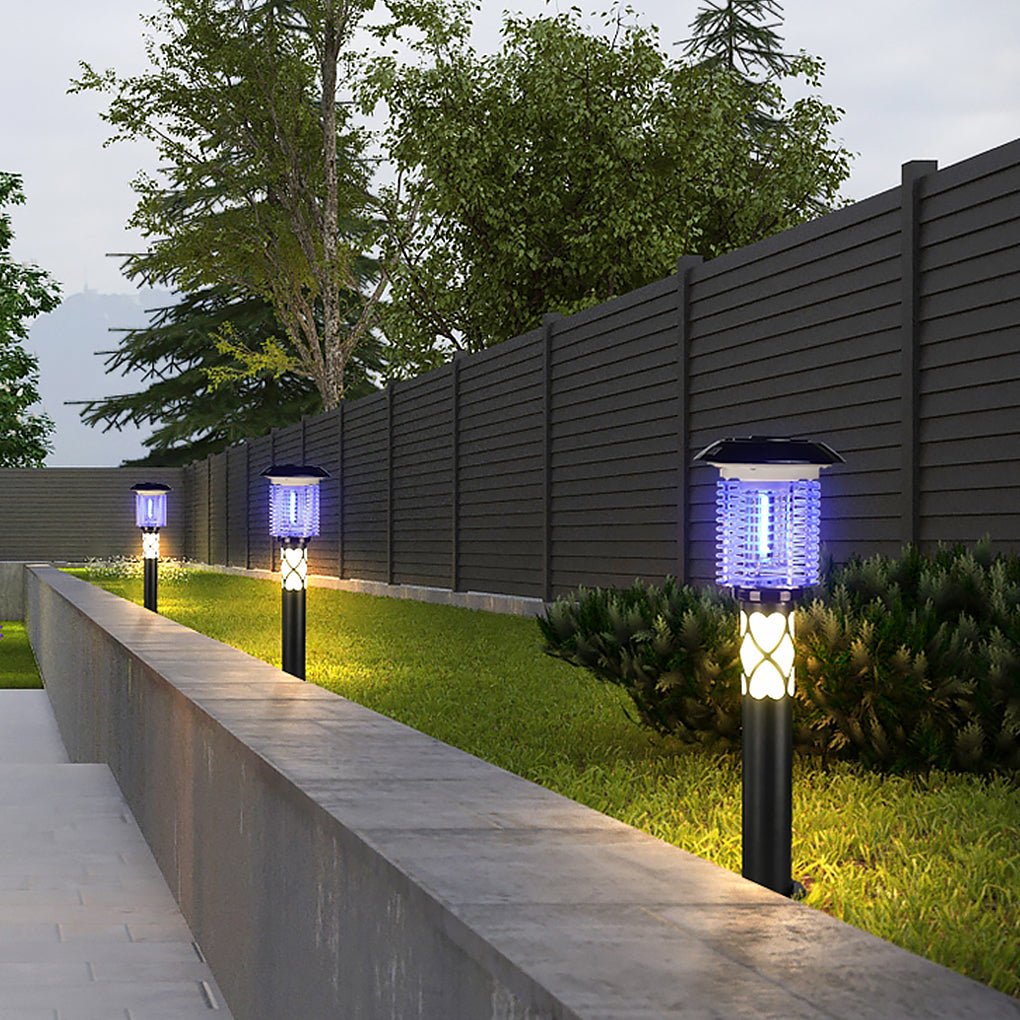 Dual - Function Solar LED Mosquito Lamp Waterproof Outdoor Landscape Light