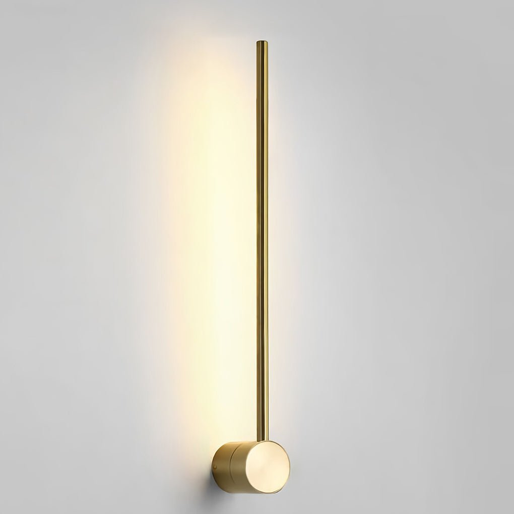 Gold linear LED wall light modern style