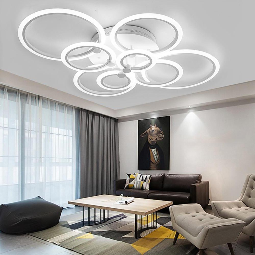 Fluid Led Ceiling Circles Aluminum Acrylic Flush Mount Lighting LED Ceiling Lights - Dazuma