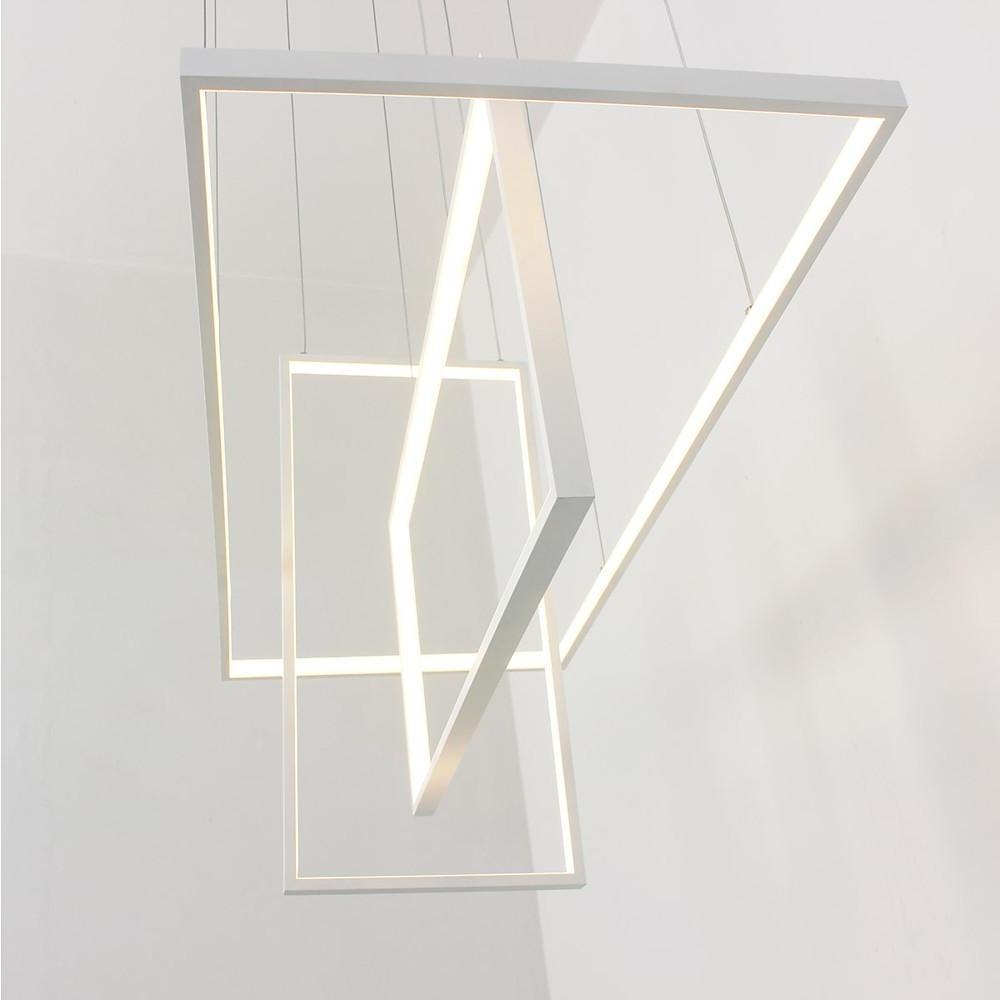 33'' LED 1-Light Dimmable Chandelier LED Modern Contemporary Aluminum Linear Circle Design-dazuma