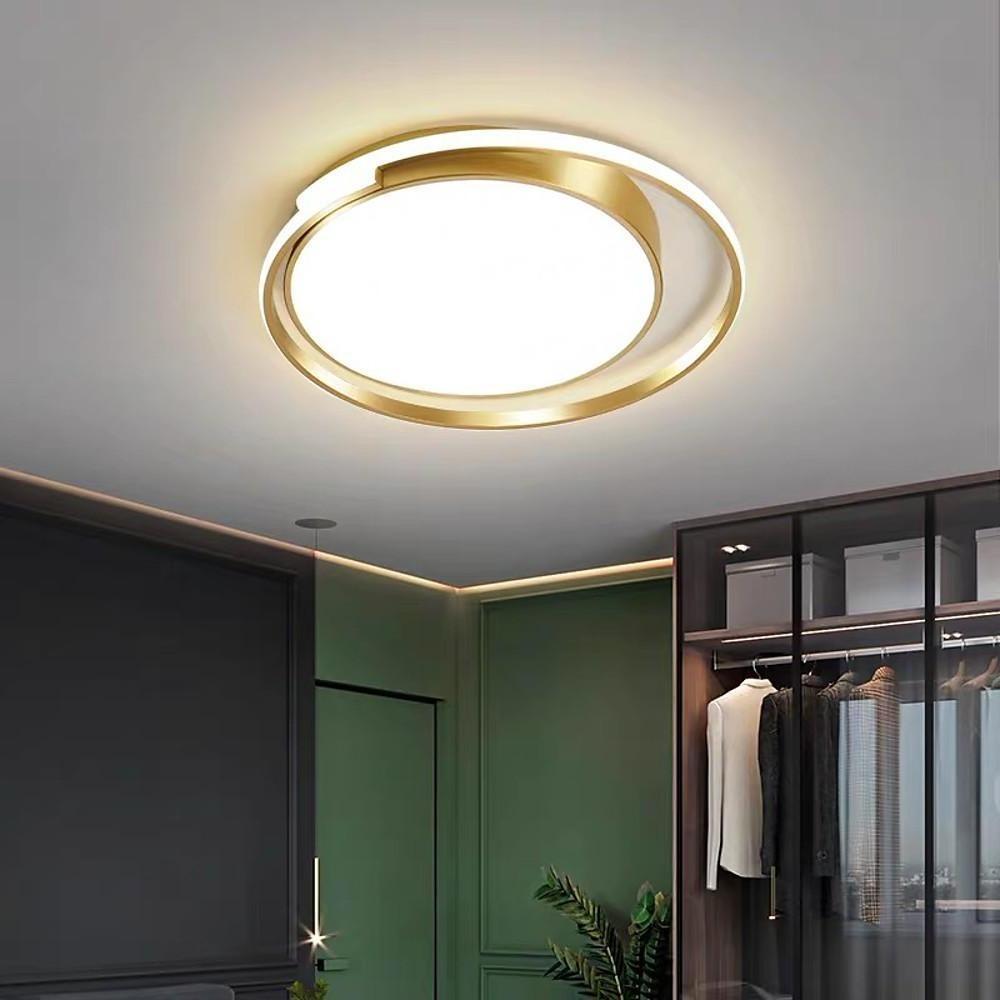 20'' LED 1-Light Lantern Desgin Flush Mount Lights Metal Acrylic Lantern Design