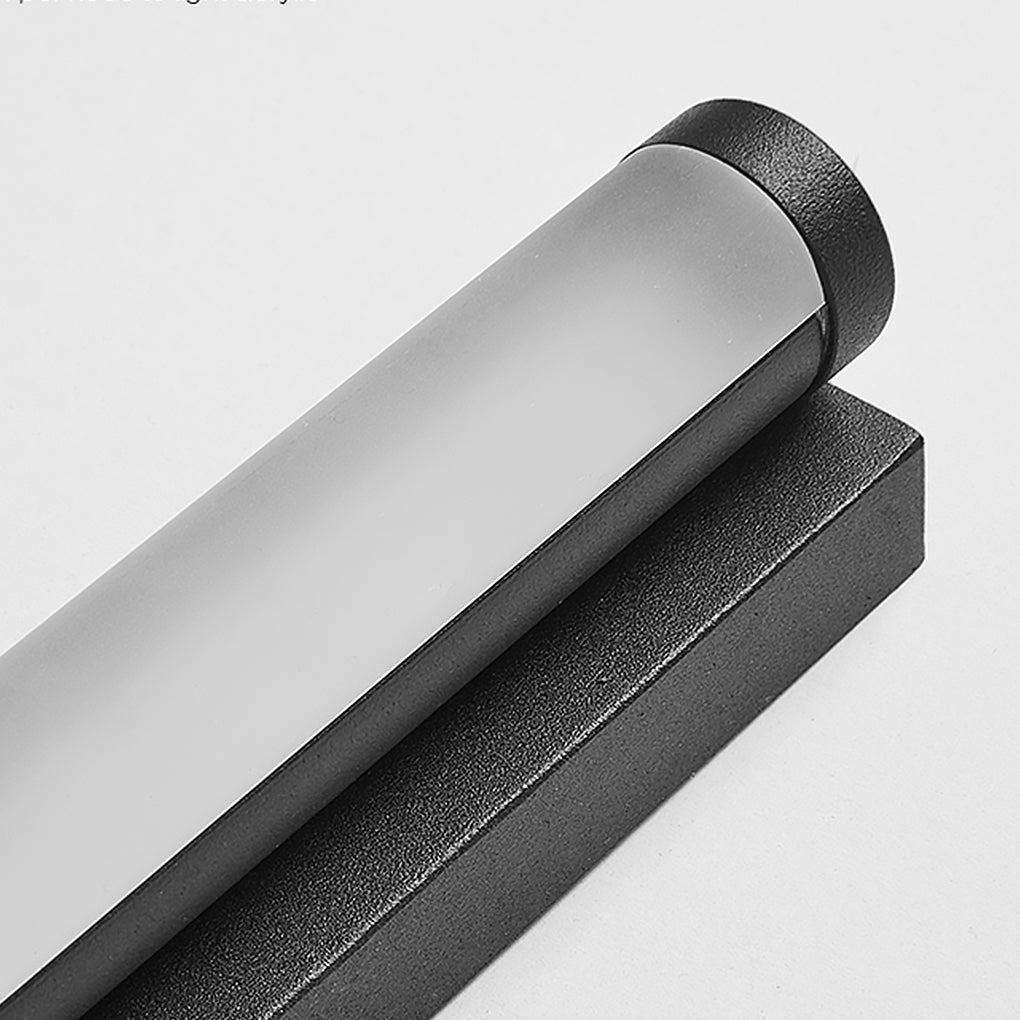 Long strip ceiling light with a sleek design, illuminating a stylish room.