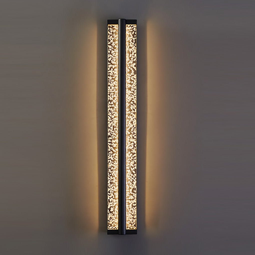 Long Strip Living Room Stairs Outdoor Aisle Stainless Steel Crystal Wall Sconces - Dazuma