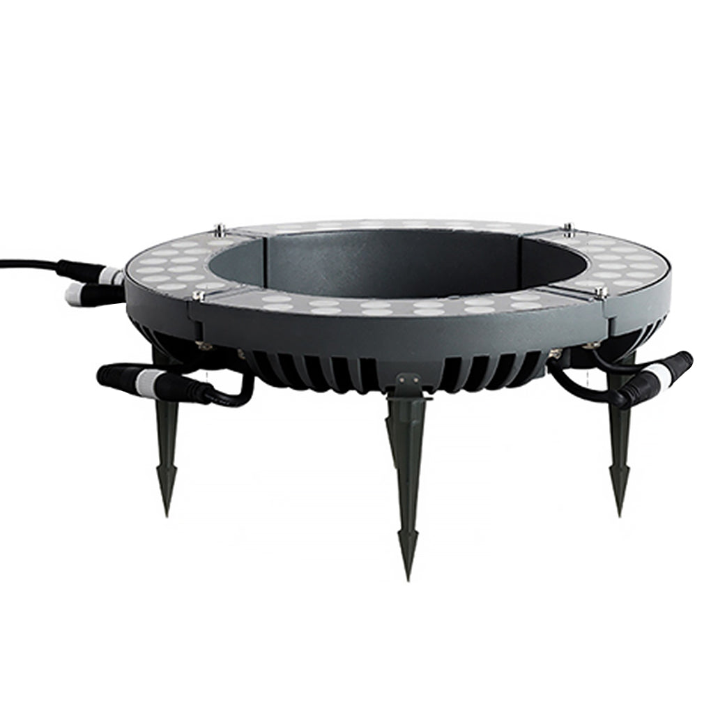 Low profile tree ring light designed for subtle landscape lighting