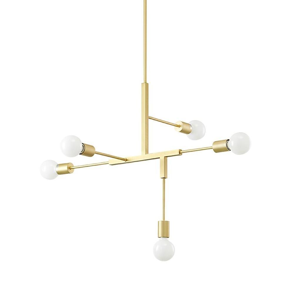 5 - light LED Artistic Glass Metal Modern Sputnik Chandelier Ceiling Lights