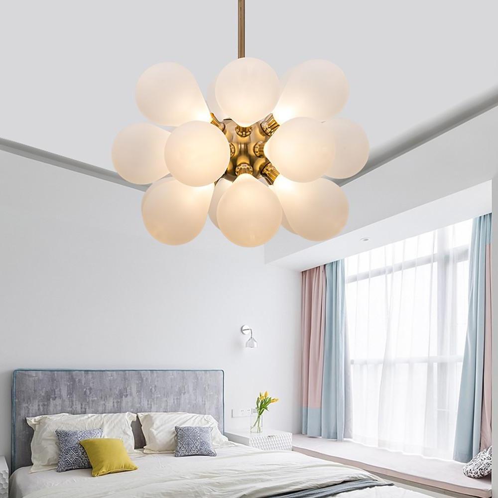 15'' LED 18 Bulbs New Design Creative Chandelier Nature Inspired Retro Metal Glass Novelty Geometrical Globe Design