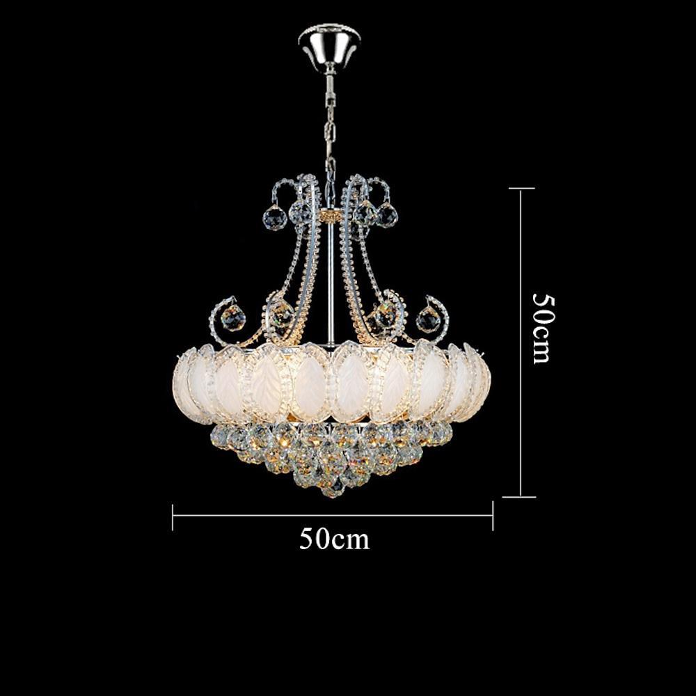 8 - light Modern Gold/Silver Vintage Crystal Chandeliers For Living Room