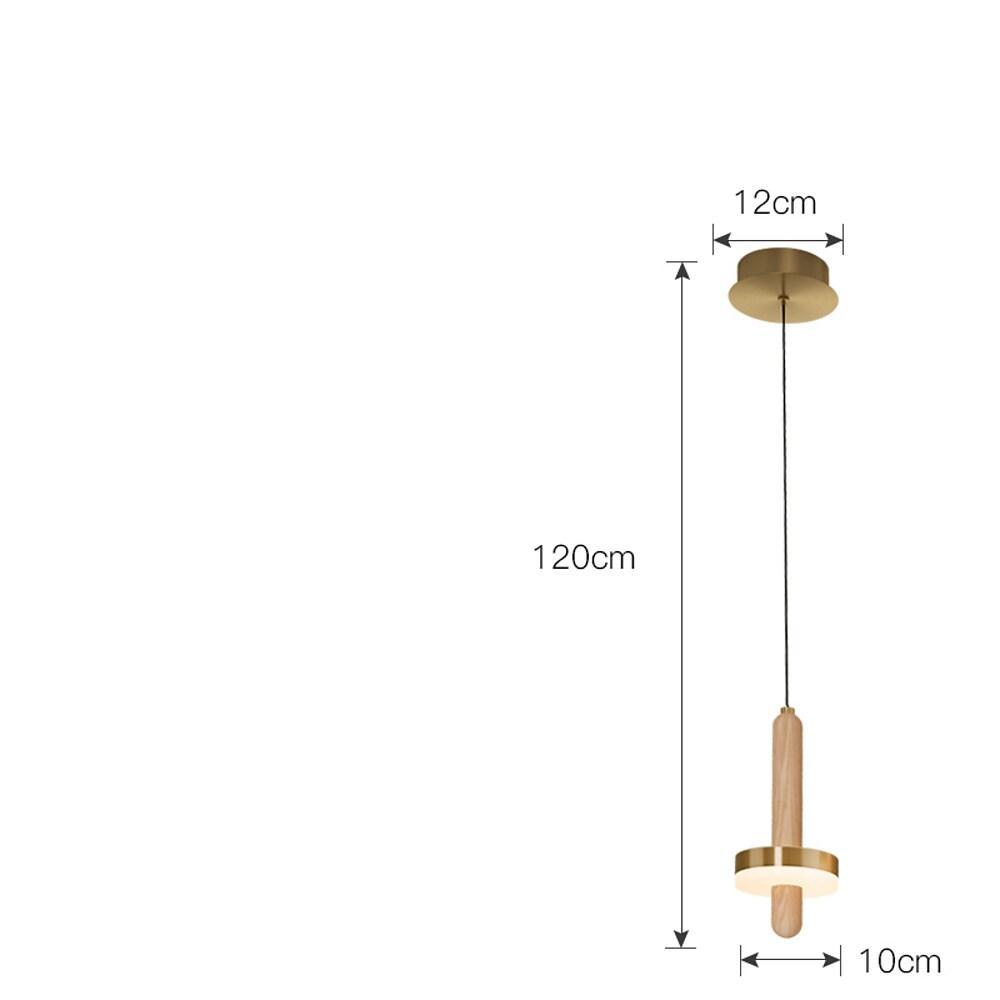 4'' LED 3-Light 1-Light Single Design Pendant Light Nordic Style LED Wood Bamboo Copper Island Lights