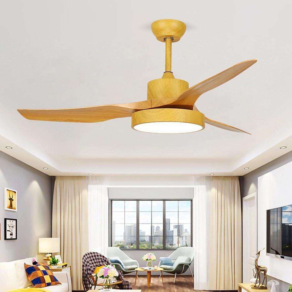 3 - Blade Rustic Ceiling Fans with LED Light