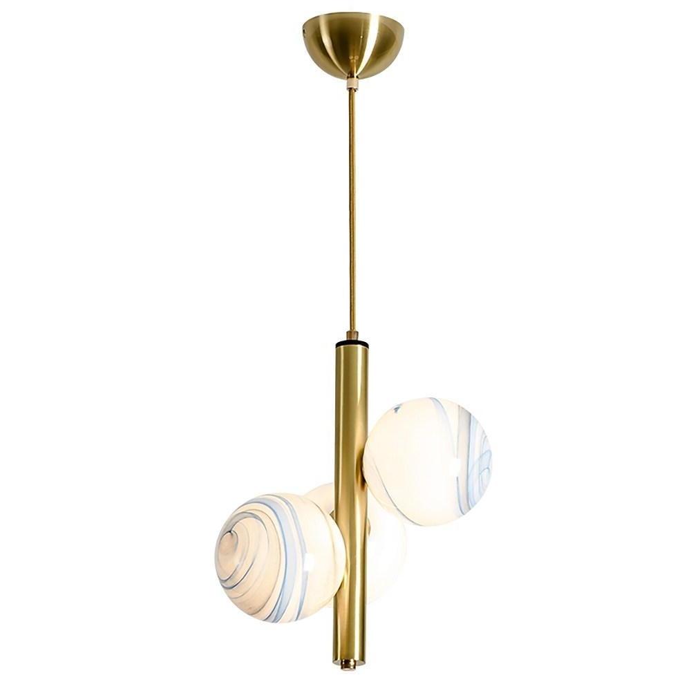 9'' LED 3-Light Single Design Pendant Light Nordic Style LED Metal Glass Island Lights