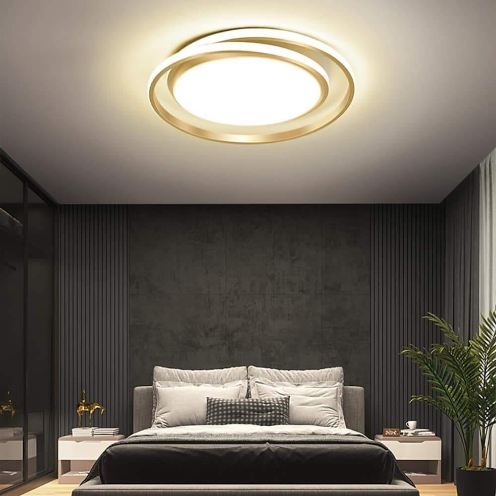 20'' LED 1-Light Dimmable Flush Mount Lights Nordic Style Modern Metal Plastic Dimmable Ceiling Lights-dazuma