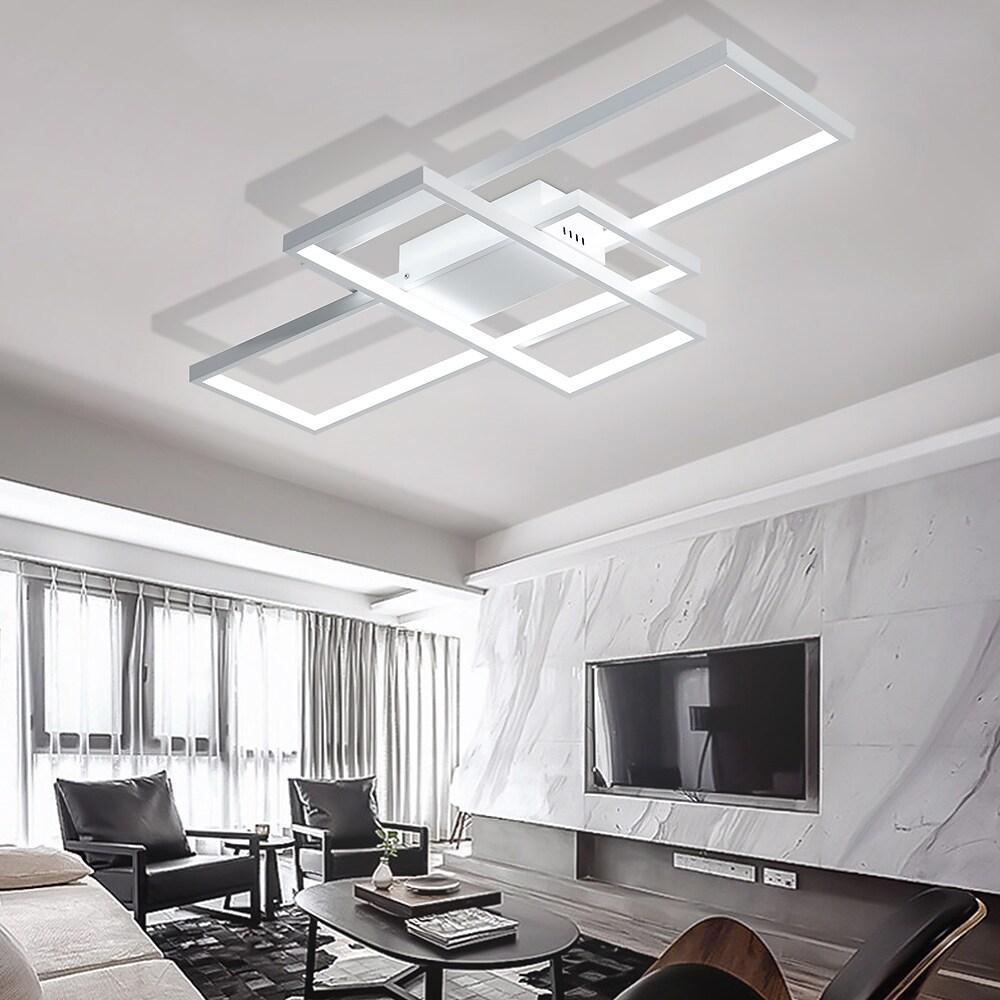 35'' LED 3-Light Flush Mount Lights LED Chic & Modern Metal Aluminum Linear Dimmable Ceiling Lights-dazuma
