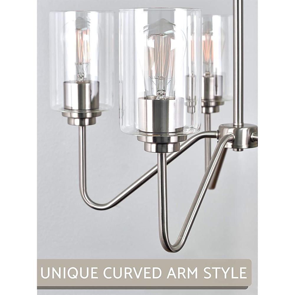 5 - light Candelabra Design Electroplated Glass Modern Chandeliers