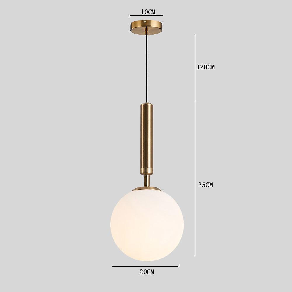 8'' LED 1-Light New Design Pendant Light Artistic Contemporary Metal Glass Globe Island Lights