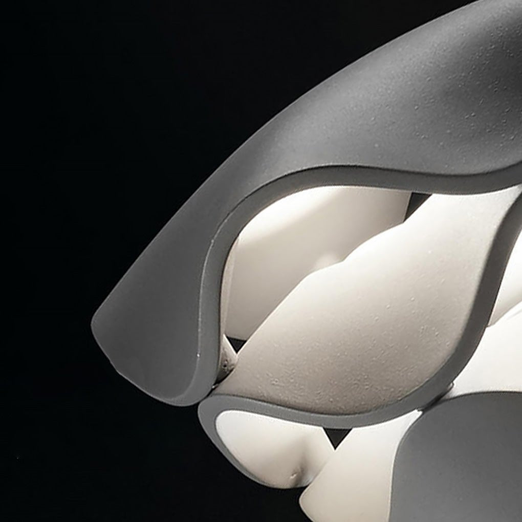 Extreme macro close-up of the wave design path light textures and soft light diffusion layers.