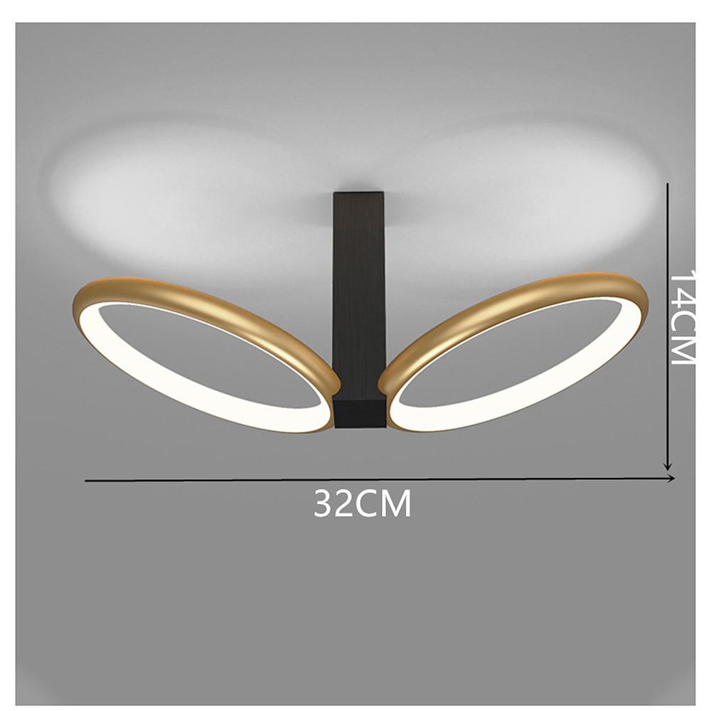 13'' LED 2-Light Geometric Shapes Flush Mount Lights LED Artistic Aluminum Silica gel Metal Stylish Artistic Style Flush Mounts Semi Flush Mounts